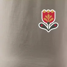 Folklor na prsu tulipán
