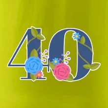 Květinové číslo kreslené - 40