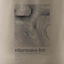 Kôprovský štít - vrstevnice v obdélníku