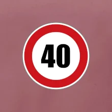 Dopravní značka - omezení rychlosti 40