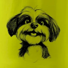 Lhasa Apso karikatura hlava