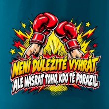 Není důležité vyhrát - komiksové červené boxerské rukavice