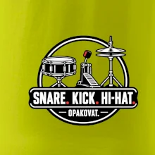 Snare kick hi-hat opakovat - bubenické trio