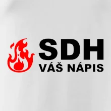 SDH nápis (oheň, název sboru - vlastní nápis)