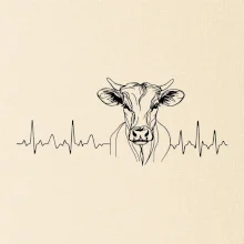 EKG křivka kráva