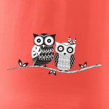 Dvě sovy abstraktní