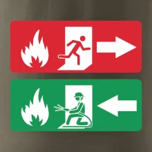 Lidé utíkají, hasiči přibíhají