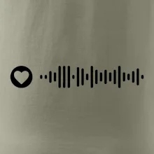 Zamilovaný Spotify kód na prsu