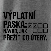 VÝPLATNÍ PÁSKA: Návod, jak přežít do úterý