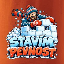 Rodinná vánoční trička - Stavím pevnost táta sněhová bitva