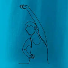 Protahující se žena jedním tahem