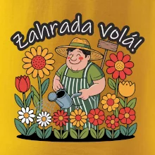 Zahrada volá - zahradník a slunečnice