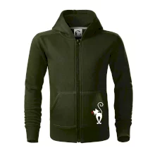 Zamilovaná kočka zezadu