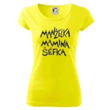 Manželka mamina šéfka - nápis štětkou (Pecka design)