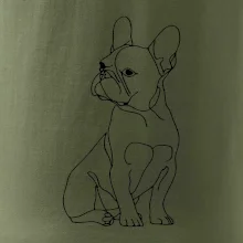 Francouzský buldoček černá kresba
