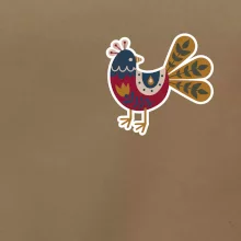 Folklor na prsu slepice