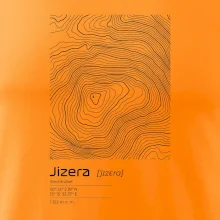 Jizera - vrstevnice v obdélníku