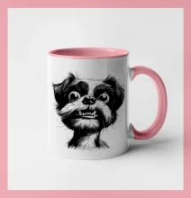 Černobílá karikatura Ši-tzu