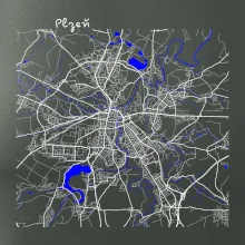 Plzeň mapa s vodními toky