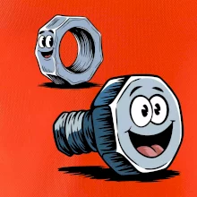 Parové triko - Šroub a matka