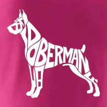 Doberman - nápis v tělě