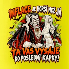 Drákula vyděšený z nekonečně dlouhé účtenky