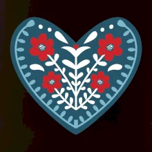 Folklor - srdce modré plné
