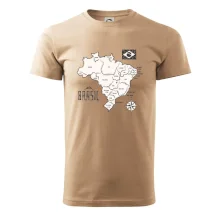 Brazílie mapa s názvy regionů