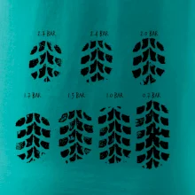 Pneumatiky - obtisk v závislosti na tlaku