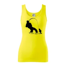 Rybář tahající rybu