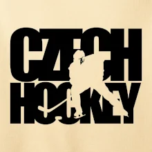 Czech hockey - nápis s hokejistou - Mistrovství světa v ledním hokeji 2026