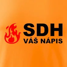 SDH nápis (oheň, název sboru - vlastní nápis)