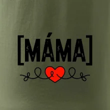 Nápis máma a srdce