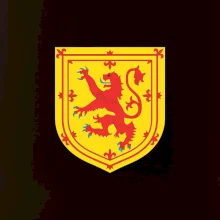 Skotský lev na hrudi