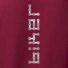 Biker nápis na výšku řetěz