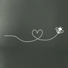 Dráha letu včely - srdce