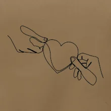 Dvě ruce a srdce jedním tahem