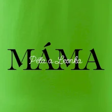 Máma - Tiskací nápis se jmény dětí