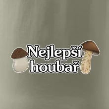 Nejlepší houbař - nápis s houbama