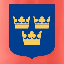 Švédský znak tři korunky na prso