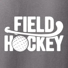 Field hockey míček a nápis