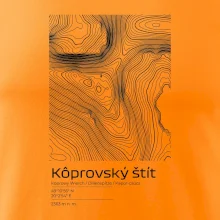 Kôprovský štít - vrstevnice v obdélníku