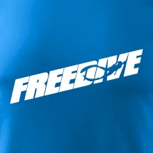 Freedive - nápis s potápěčem