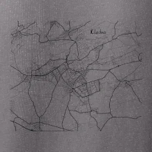 Černobílá mapa Kladno