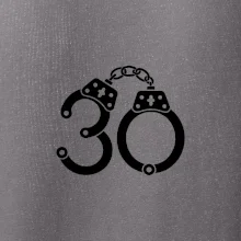 Narozeninové tričko pro policajta - pouta 30