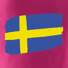 Švédsko vlajka štětkou