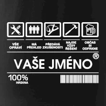 Vaše jméno - čárový kód