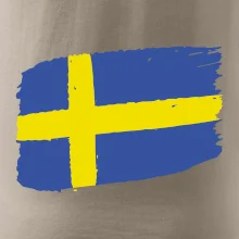 Švédsko vlajka štětkou