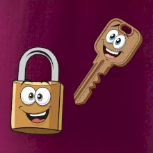 Parové triko - Zámek a klíč