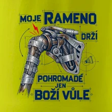 Badminton rameno drží boží vůle